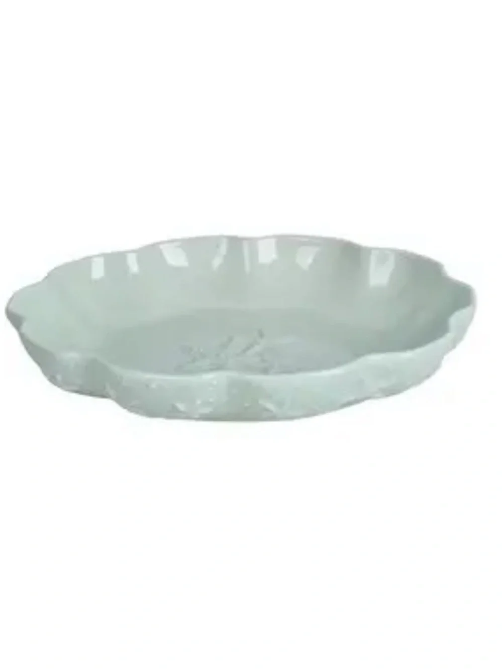 TEMPTATIONS NWT knotical scallop serving bowl -white -2qt